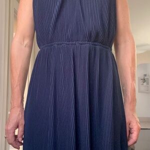 Dark Blue Midi Dress Size S small